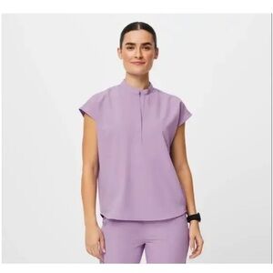 Set of Figs Rafela Scrub Top and High Waisted Zamora Jogger Scrub Bottoms Lilac